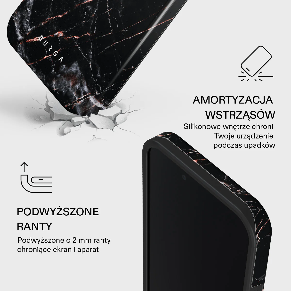 Rose Gold Marble - iPhone 17e Etui - Image 4