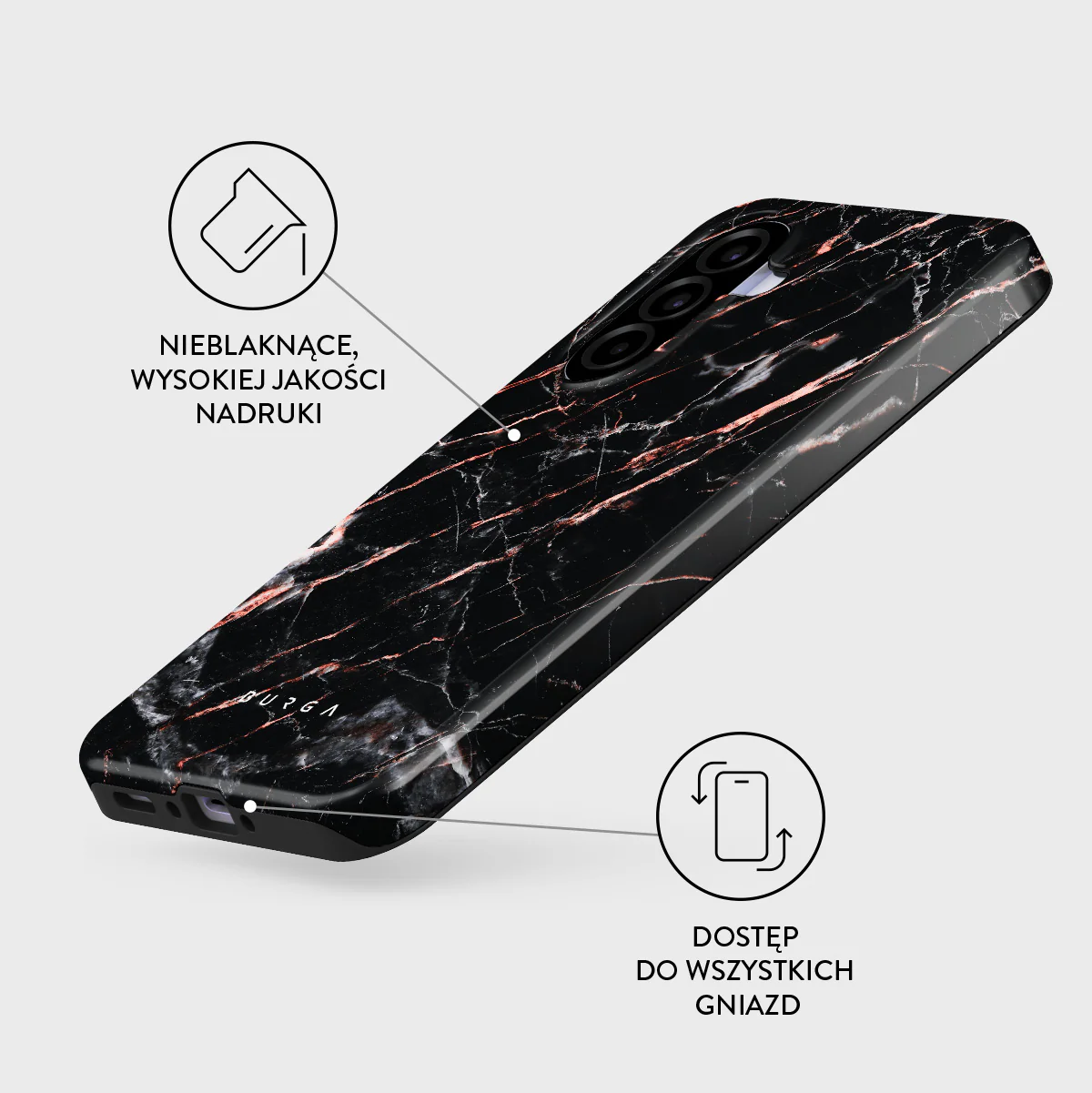 Rose Gold Marble - Samsung Galaxy A37 5G Etui - Image 3