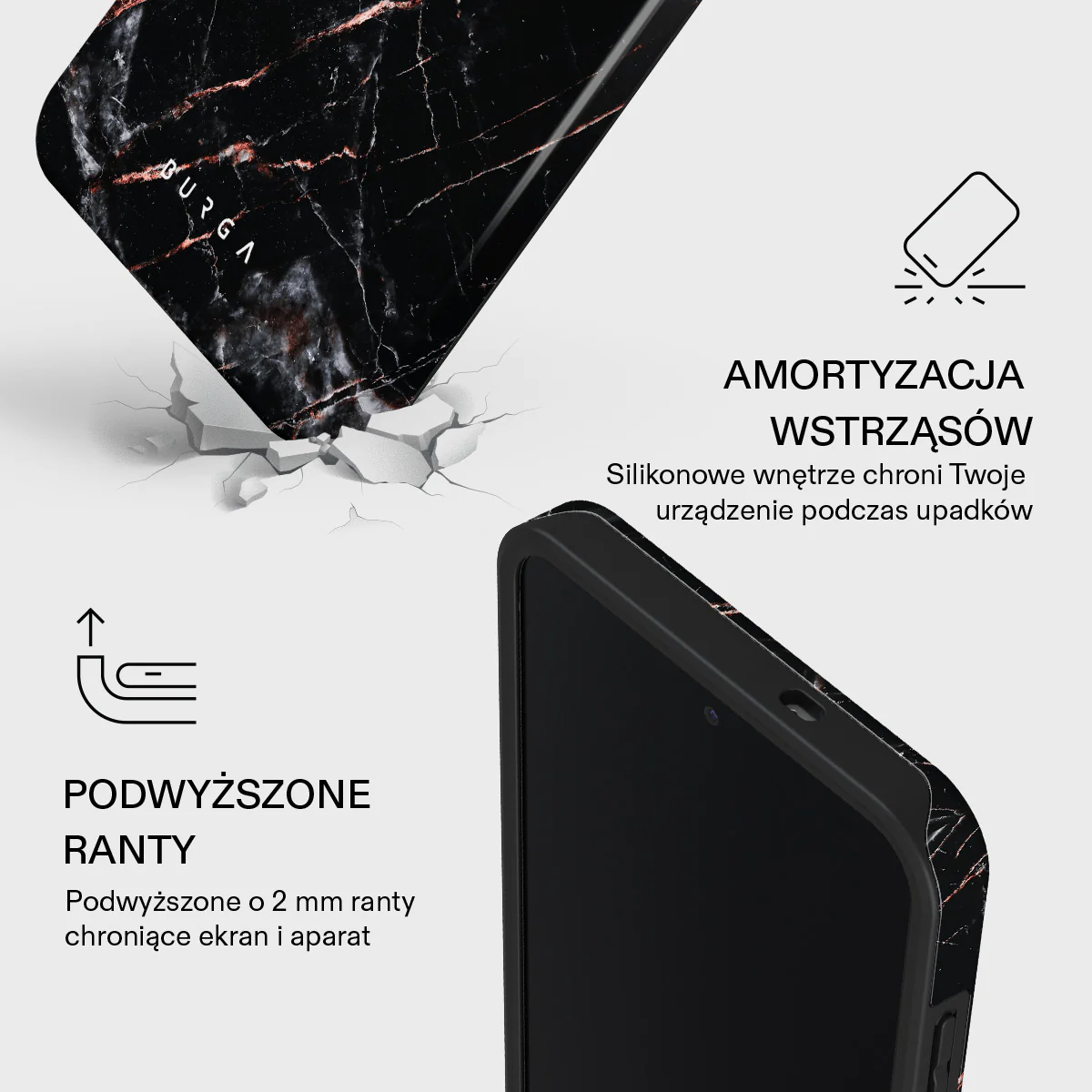 Rose Gold Marble - Samsung Galaxy S25 FE Etui - Image 4