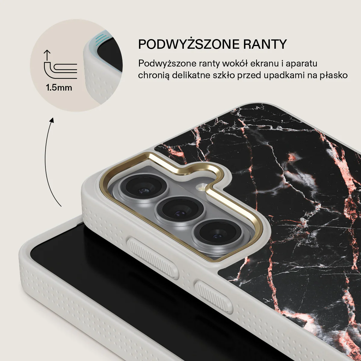Rose Gold Marble - Samsung Galaxy S26 Etui - Image 29