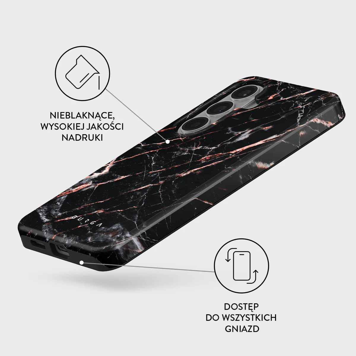 Rose Gold Marble - Samsung Galaxy S26 Etui - Image 3