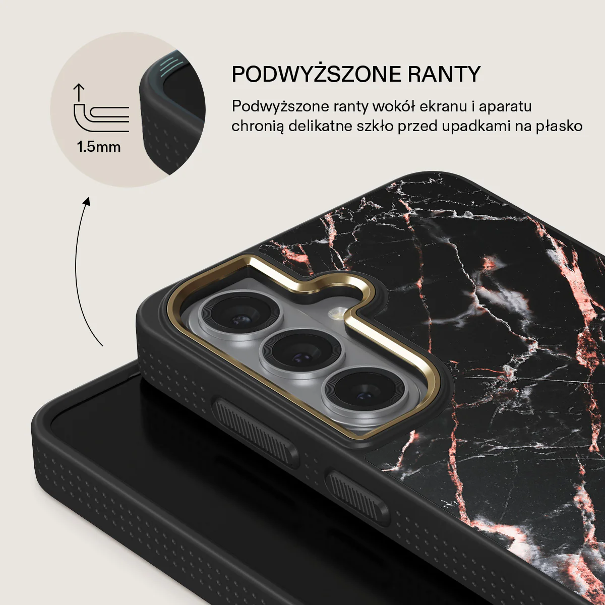 Rose Gold Marble - Samsung Galaxy S26 Etui - Image 8