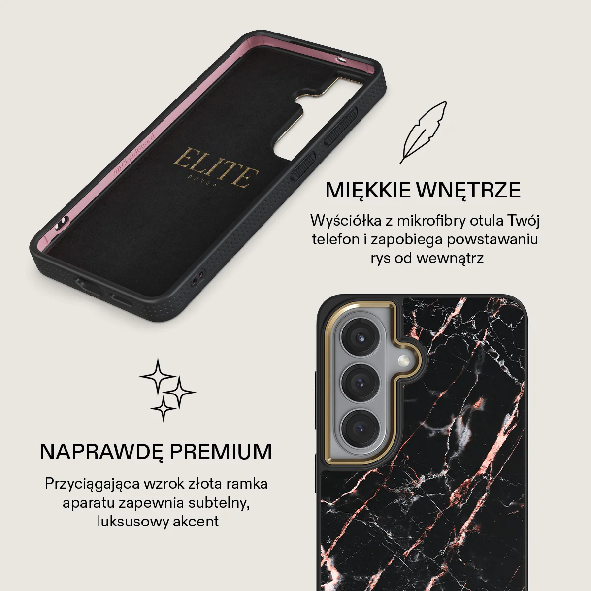 Rose Gold Marble - Samsung Galaxy S26 Plus Etui - Image 10