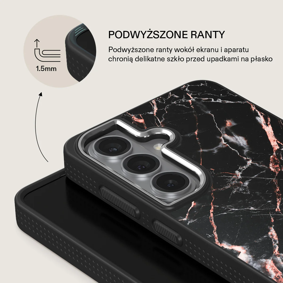 Rose Gold Marble - Samsung Galaxy S26 Plus Etui - Image 22