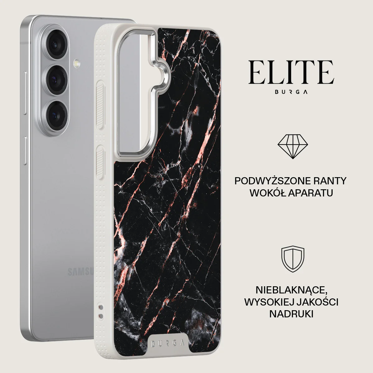 Rose Gold Marble - Samsung Galaxy S26 Plus Etui - Image 34