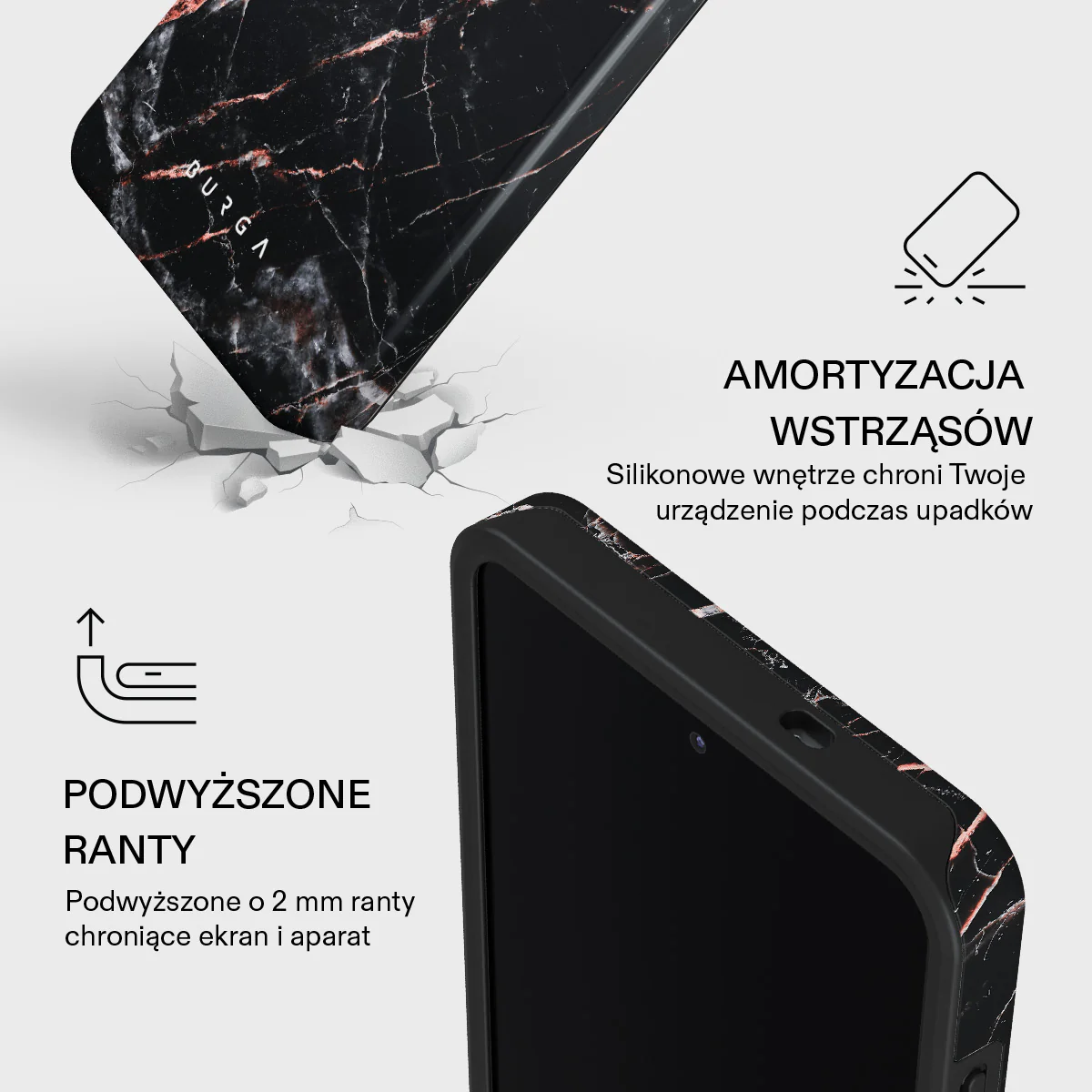 Rose Gold Marble - Samsung Galaxy S26 Plus Etui - Image 4