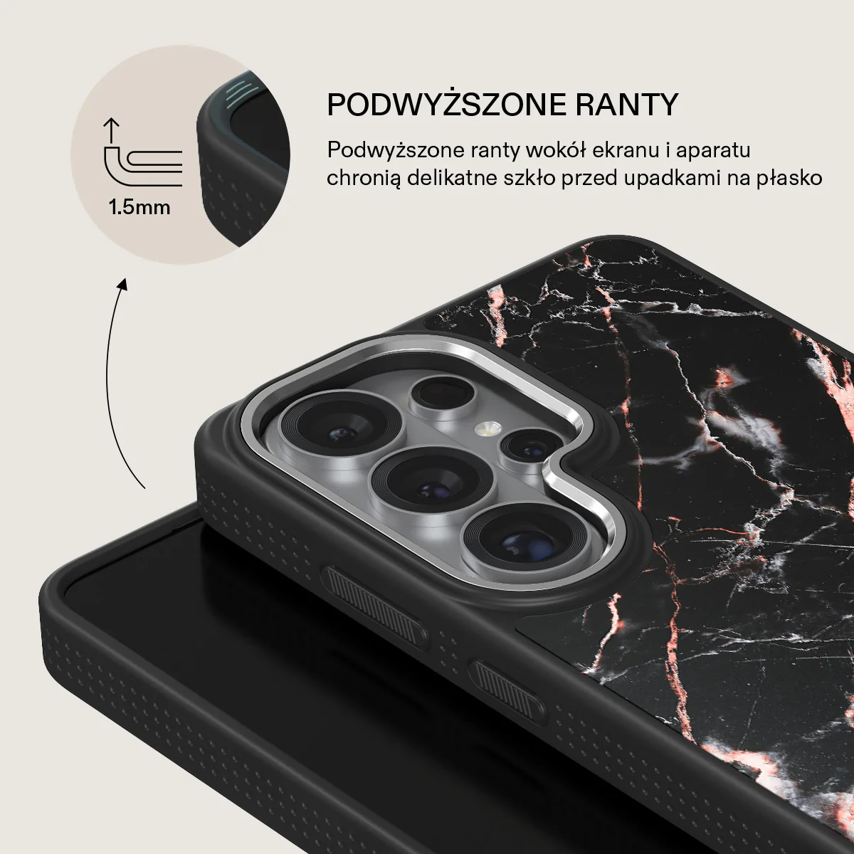 Rose Gold Marble - Samsung Galaxy S26 Ultra Etui - Image 22