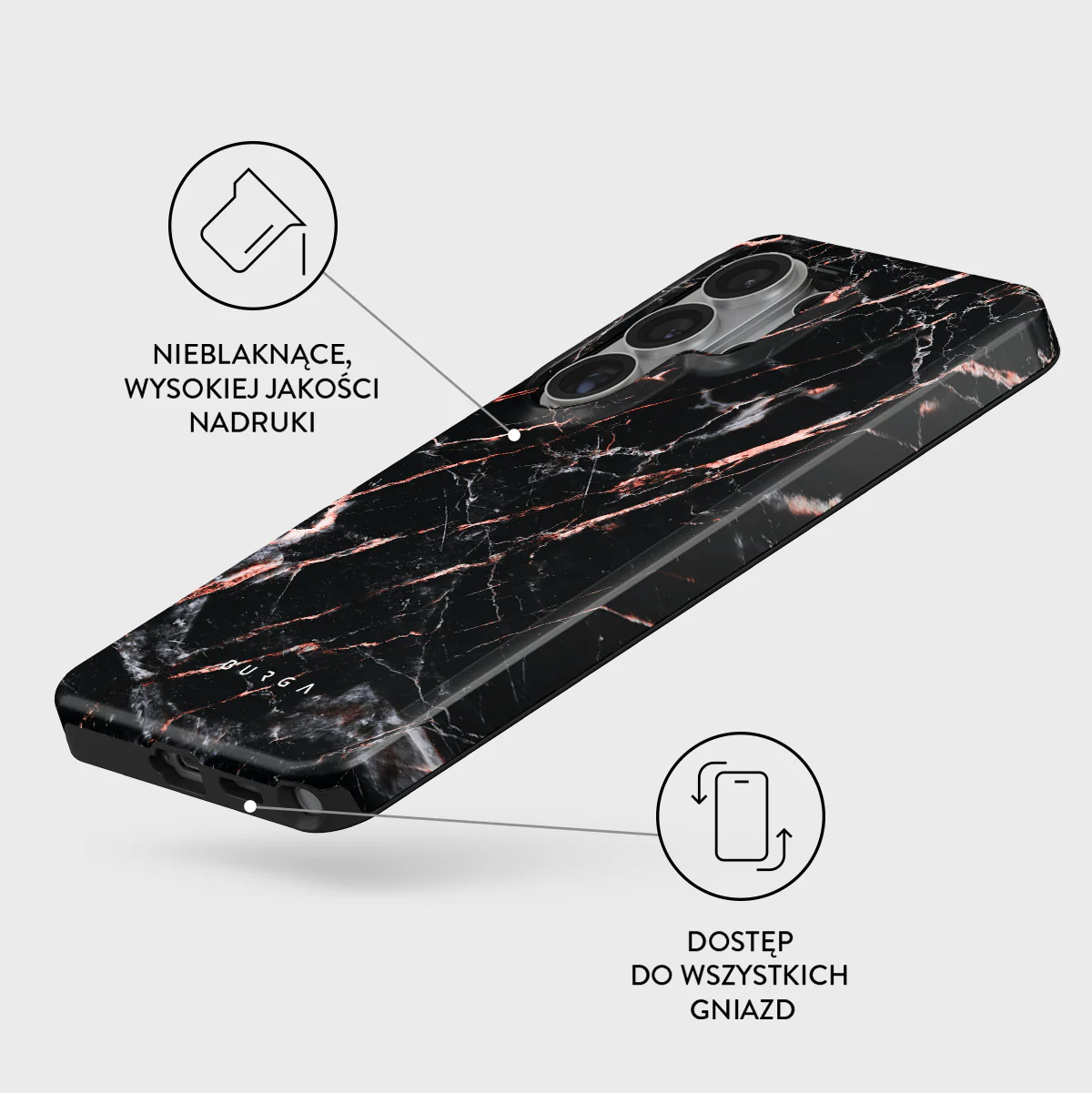 Rose Gold Marble - Samsung Galaxy S26 Ultra Etui - Image 3