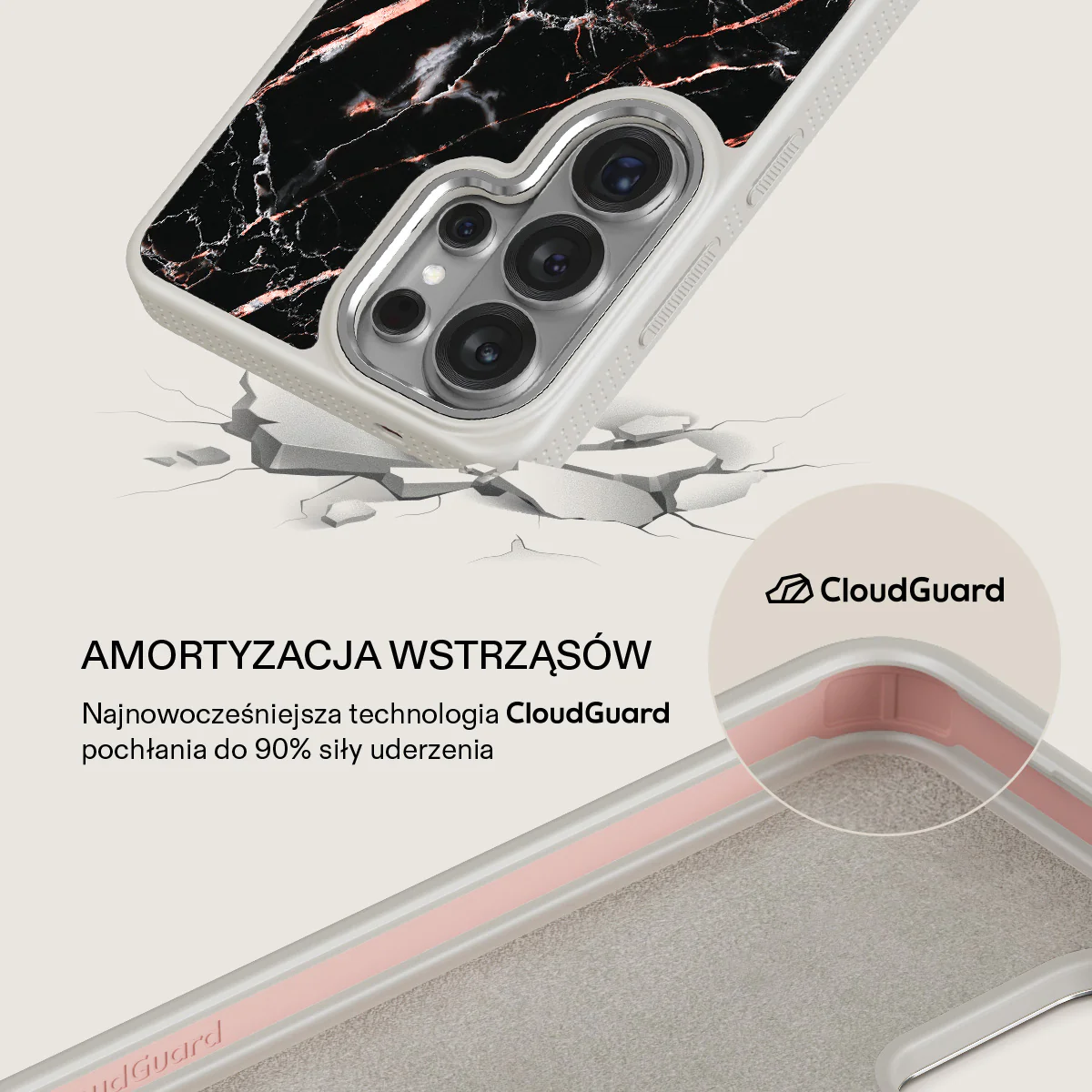 Rose Gold Marble - Samsung Galaxy S26 Ultra Etui - Image 35