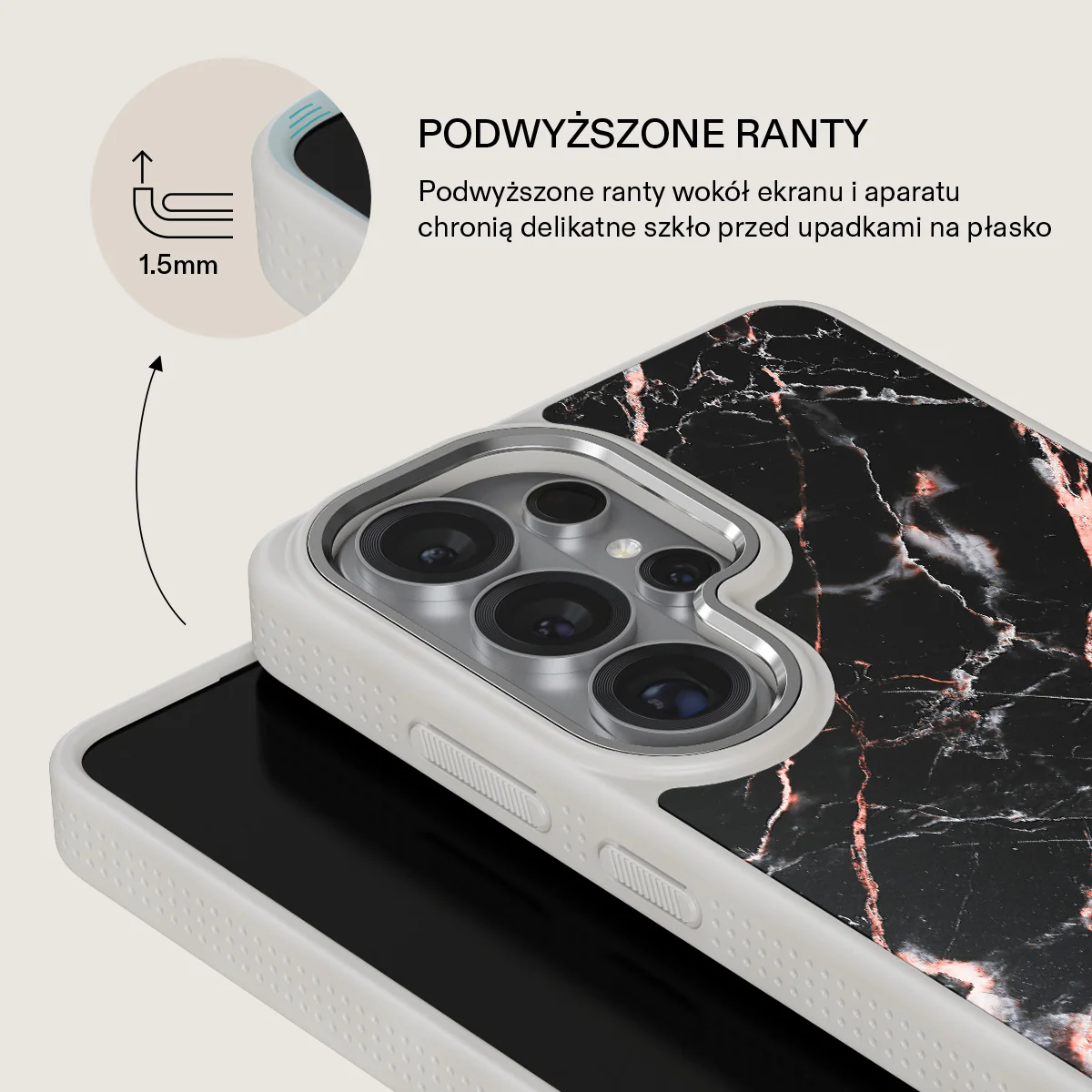 Rose Gold Marble - Samsung Galaxy S26 Ultra Etui - Image 36