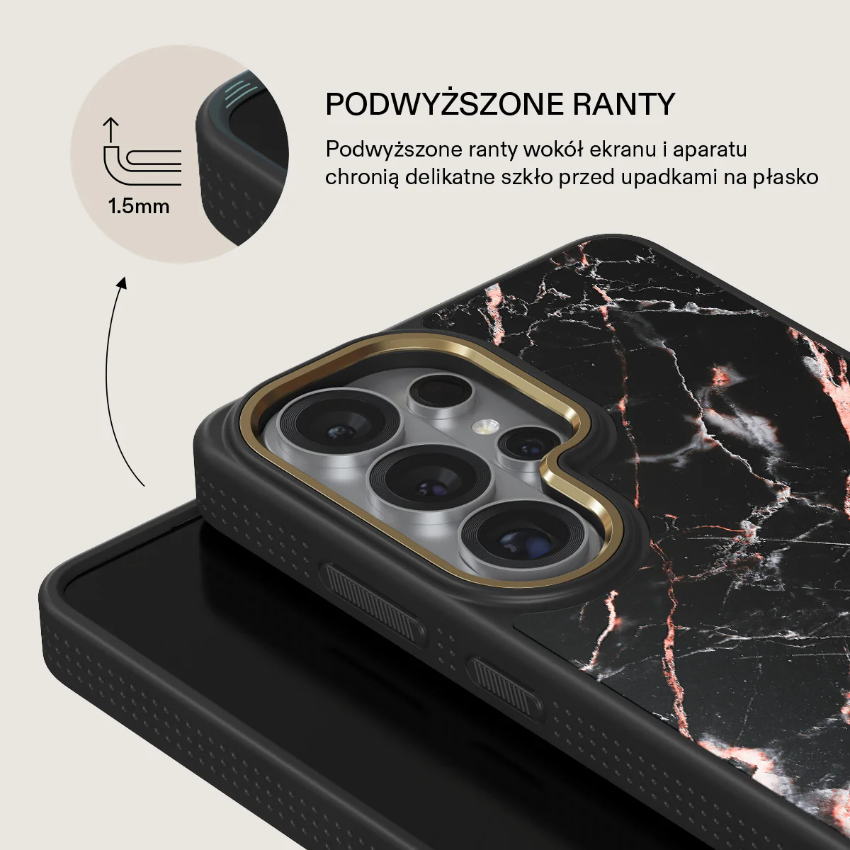 Rose Gold Marble - Samsung Galaxy S26 Ultra Etui - Image 8