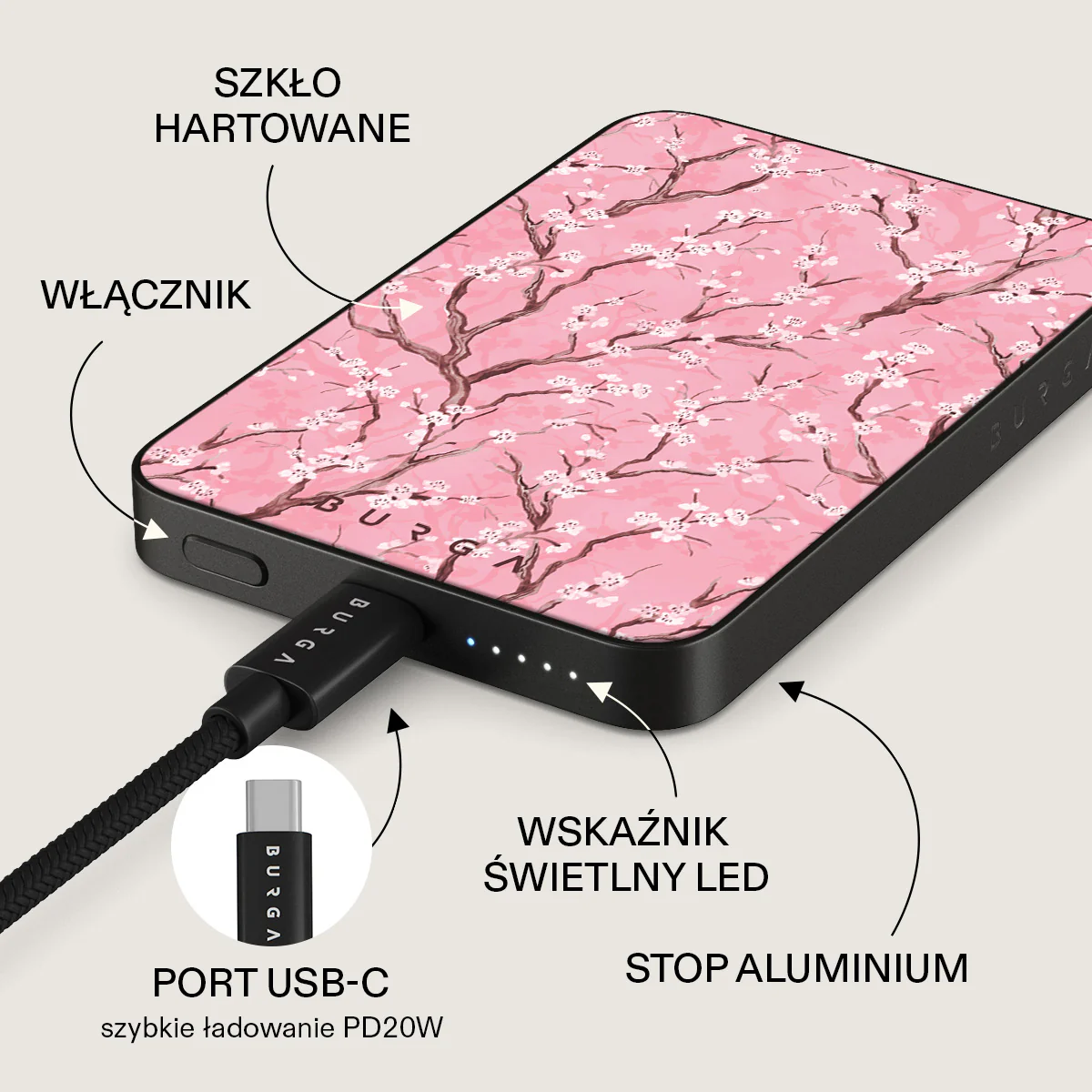 Sakura - Magnetyczny power bank - Image 5