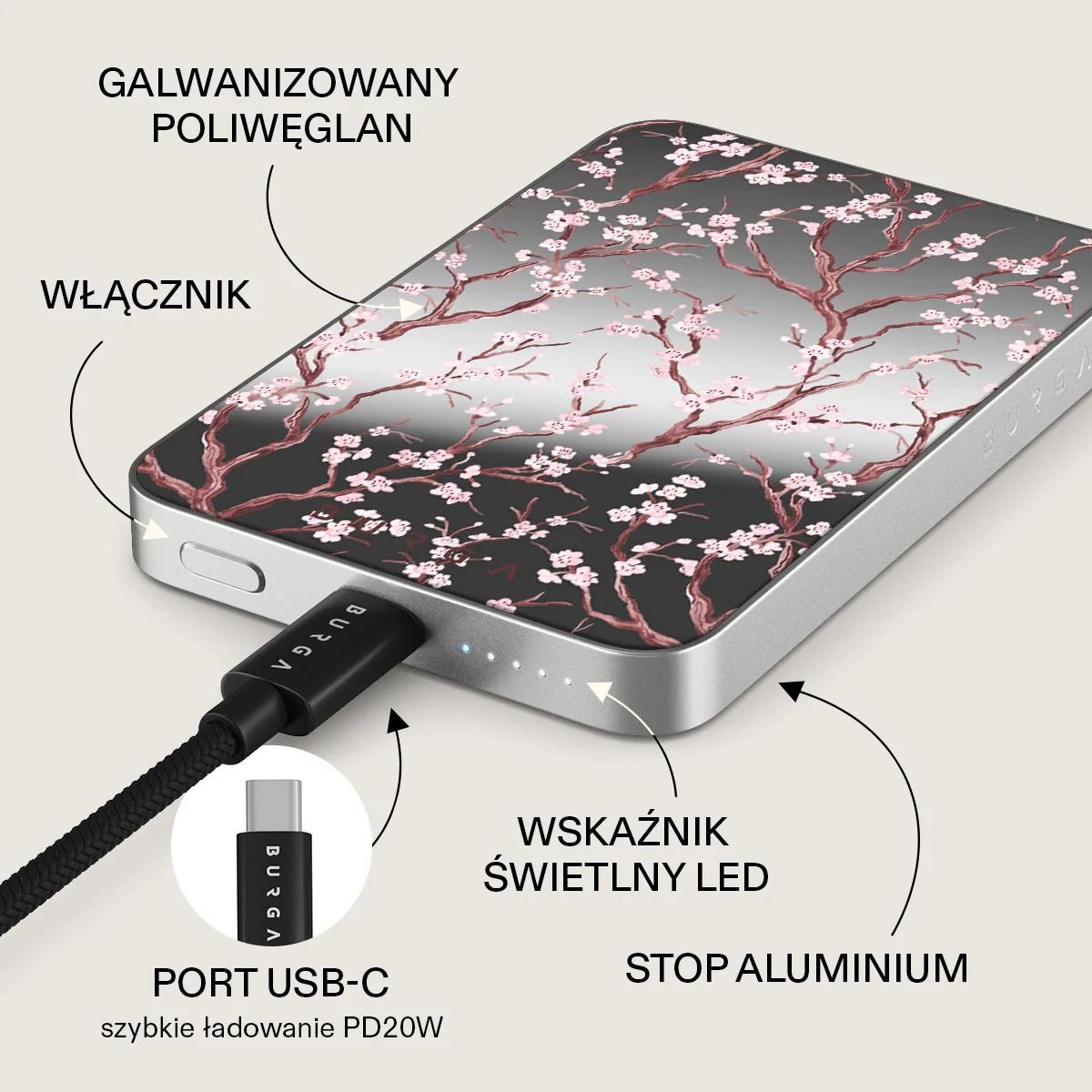 Sakura - Magnetyczny power bank - Image 60
