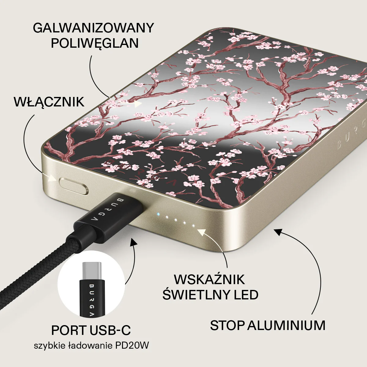 Sakura - Magnetyczny power bank - Image 70