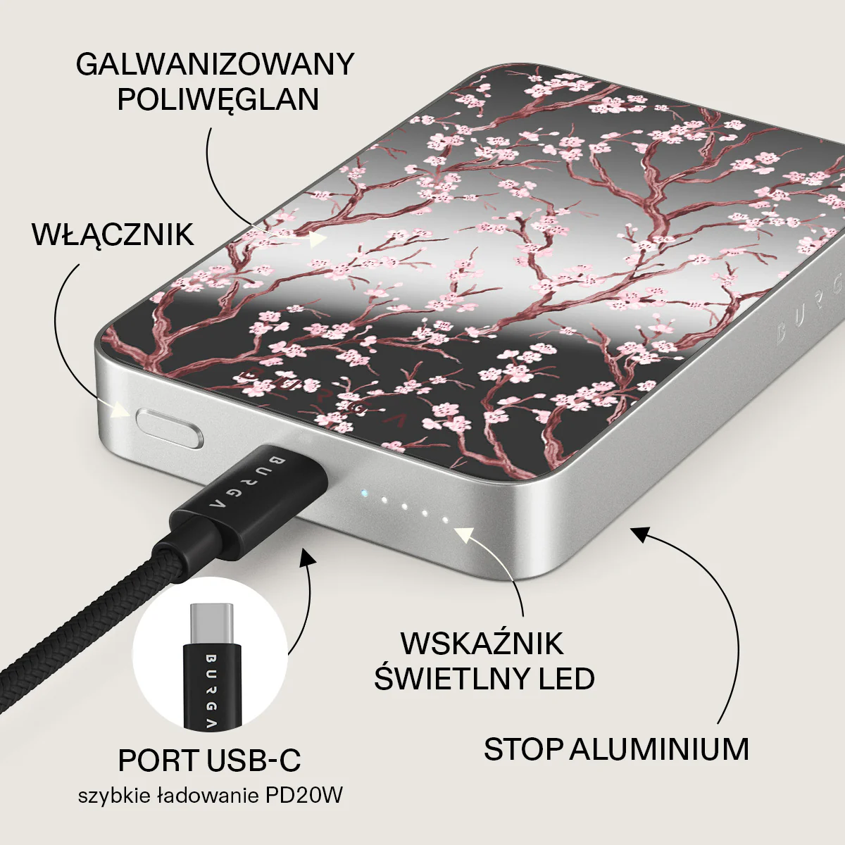 Sakura - Magnetyczny power bank - Image 75