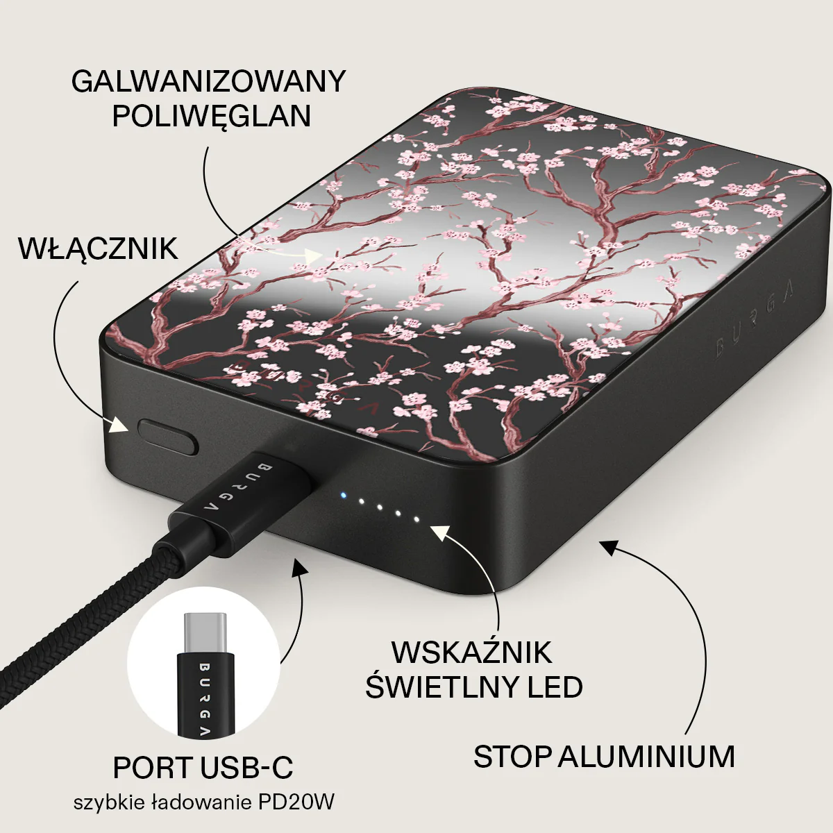 Sakura - Magnetyczny power bank - Image 80