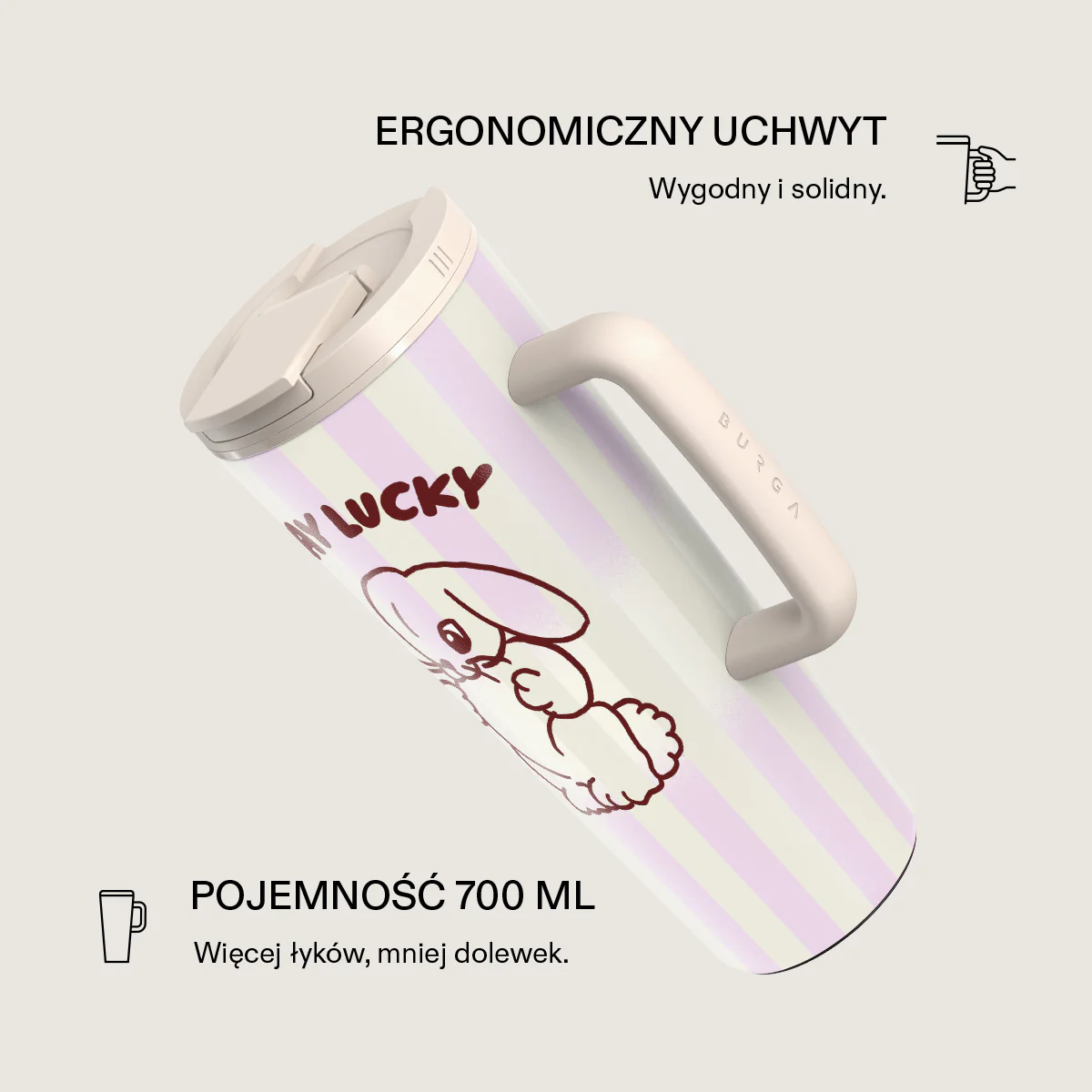 Stay Lucky - Kubek podróżny EasyGrip - Image 2
