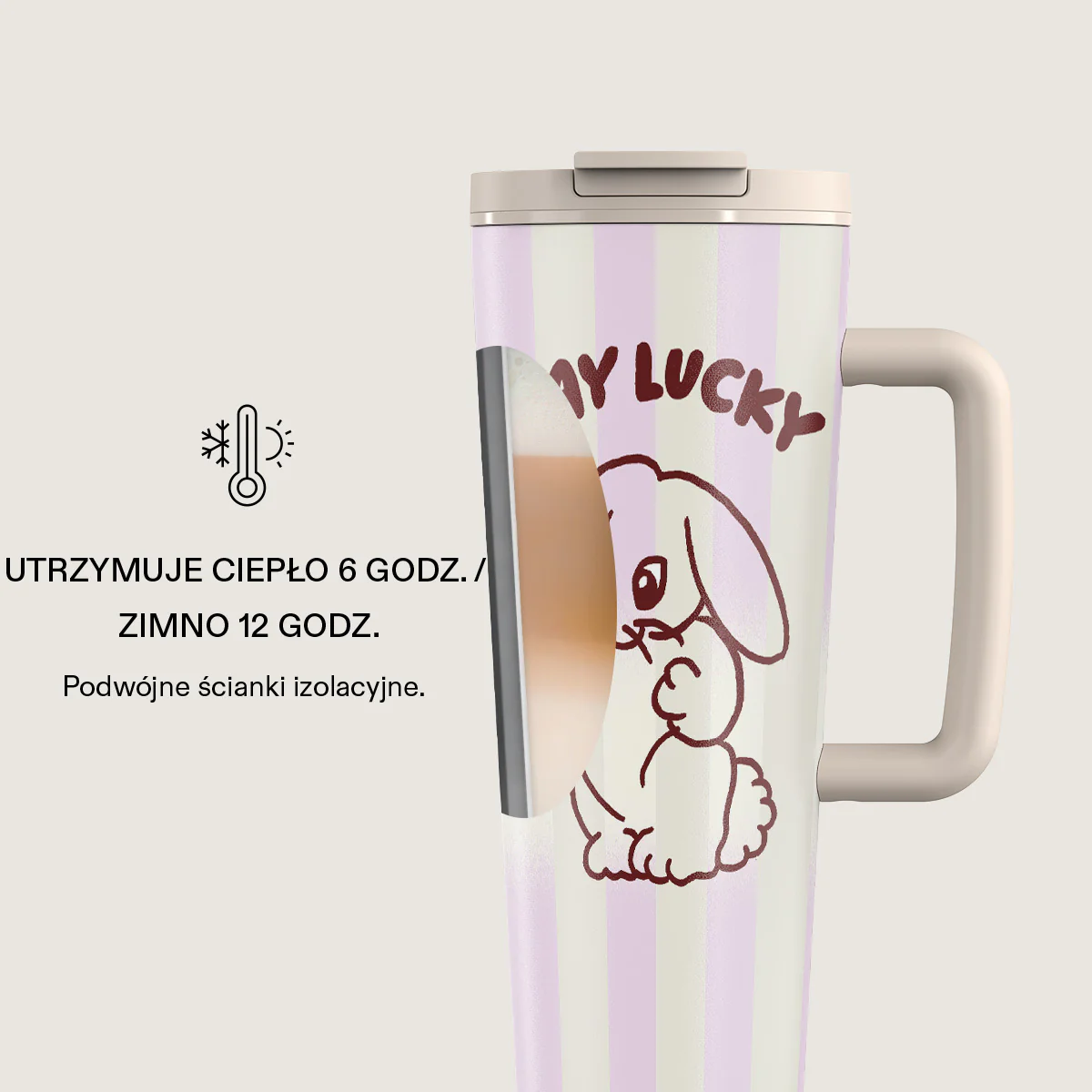 Stay Lucky - Kubek podróżny EasyGrip - Image 4