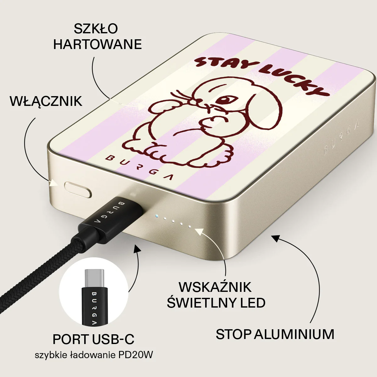 Stay Lucky - Magnetyczny power bank - Image 40