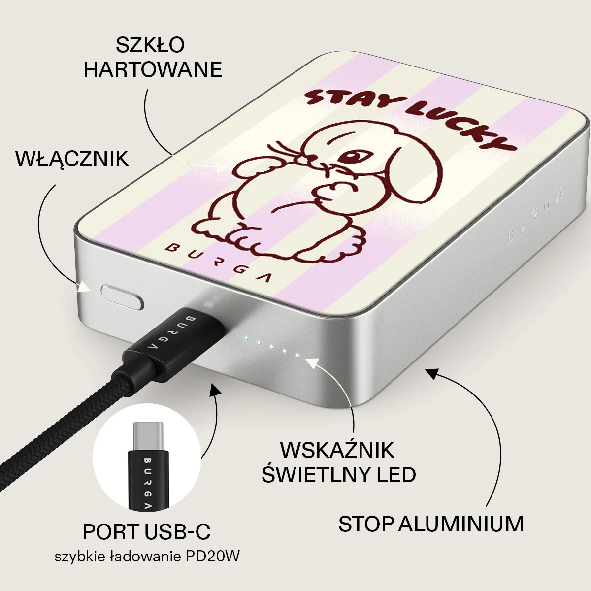Stay Lucky - Magnetyczny power bank - Image 45
