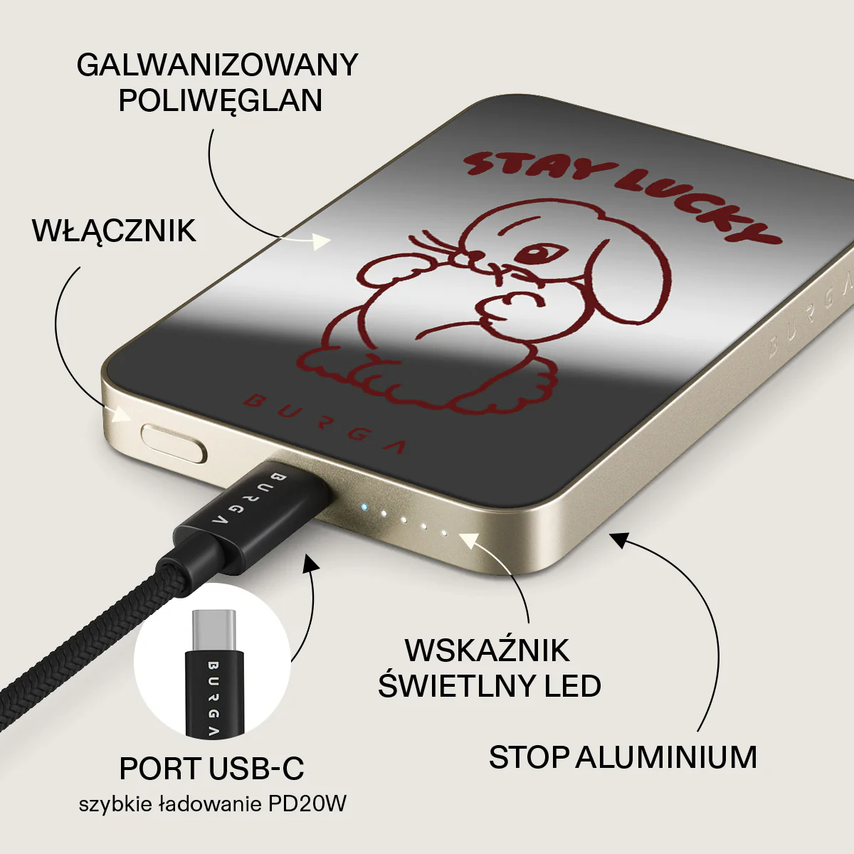 Stay Lucky - Magnetyczny power bank - Image 55