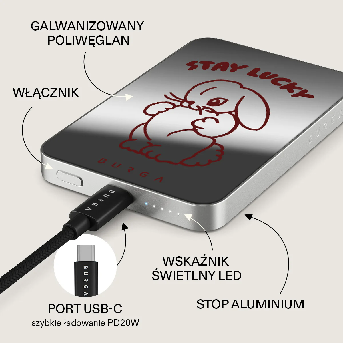 Stay Lucky - Magnetyczny power bank - Image 60