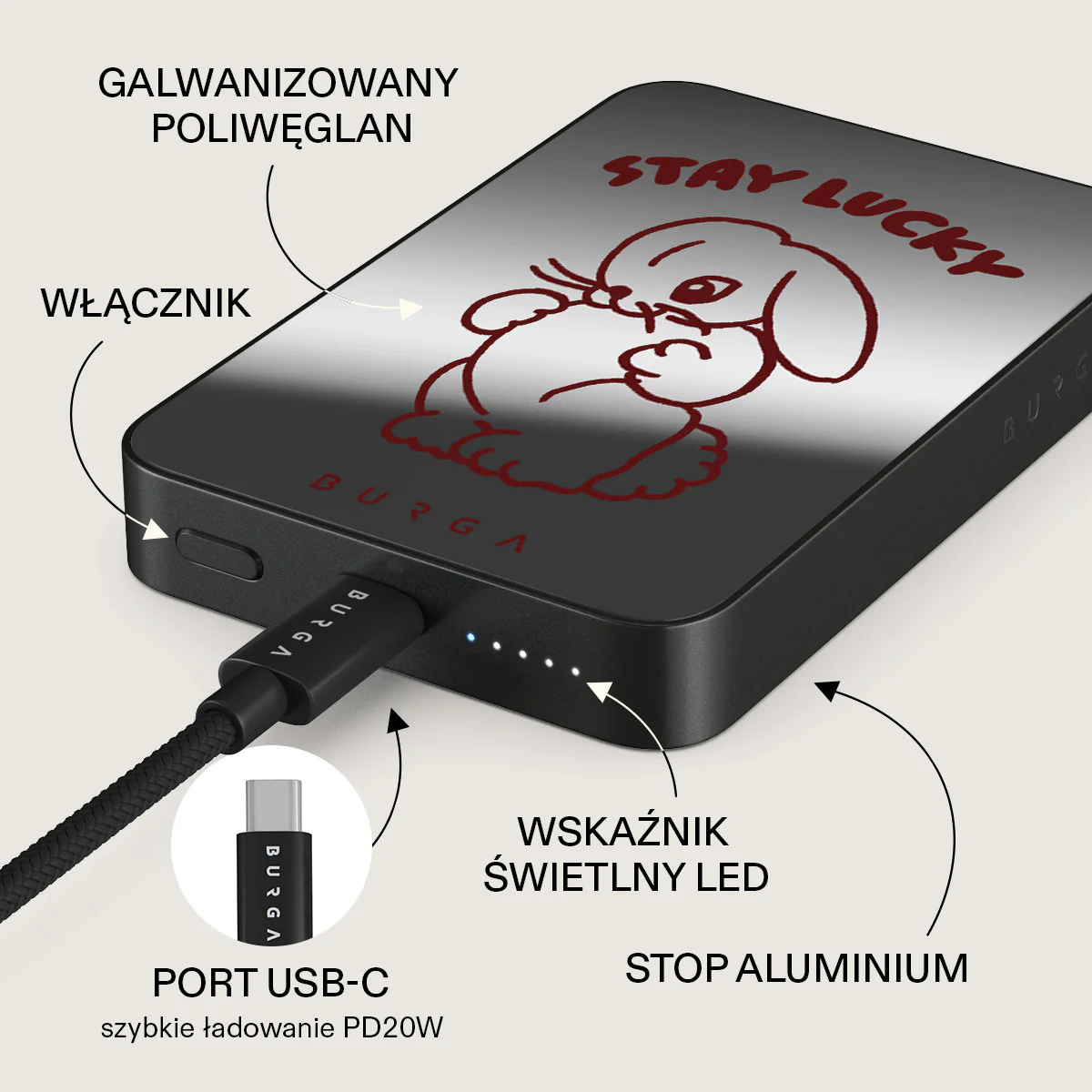 Stay Lucky - Magnetyczny power bank - Image 65