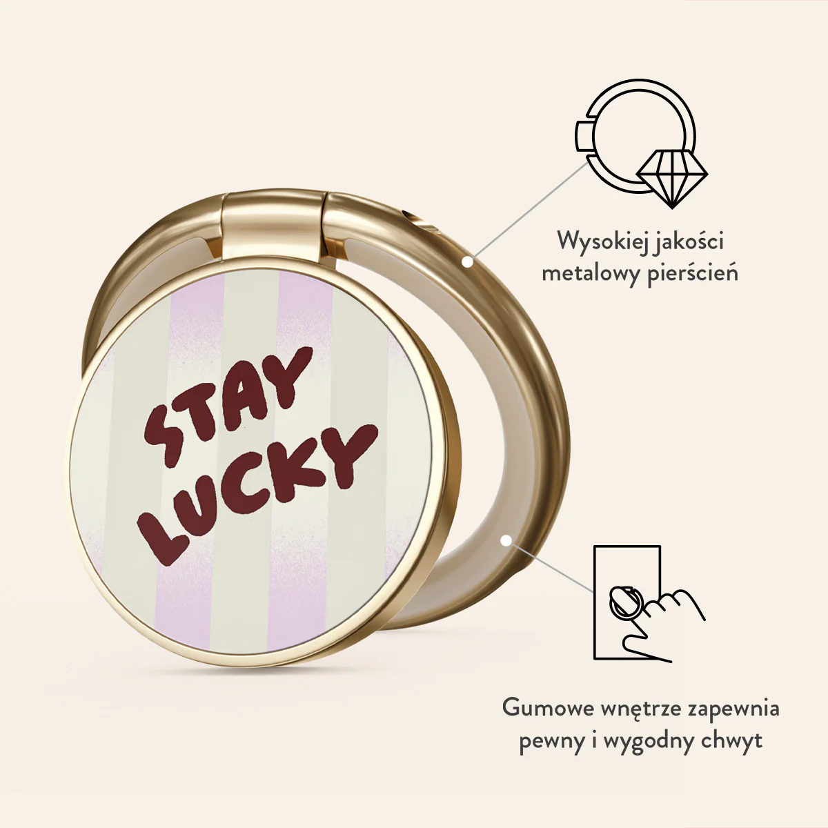 Stay Lucky - Samoprzylepny Okrągły Uchwyt - Image 7