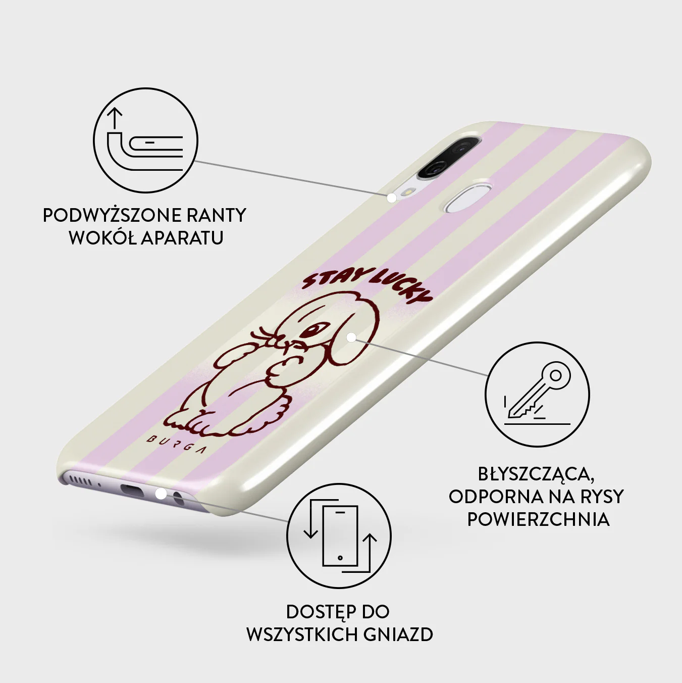 Stay Lucky - Samsung Galaxy A40 Etui - Image 3