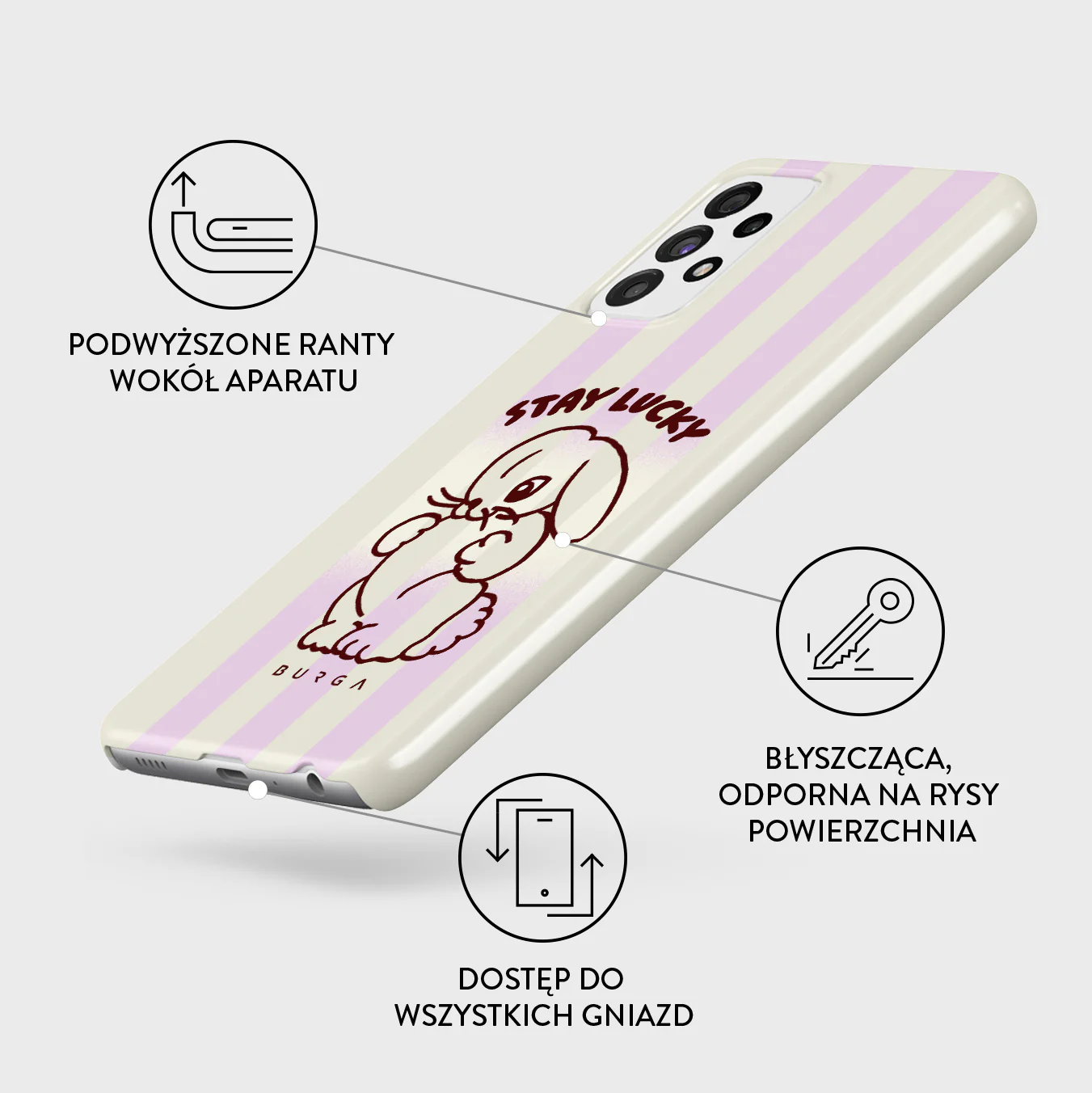 Stay Lucky - Samsung Galaxy A72 4G / 5G Etui - Image 3