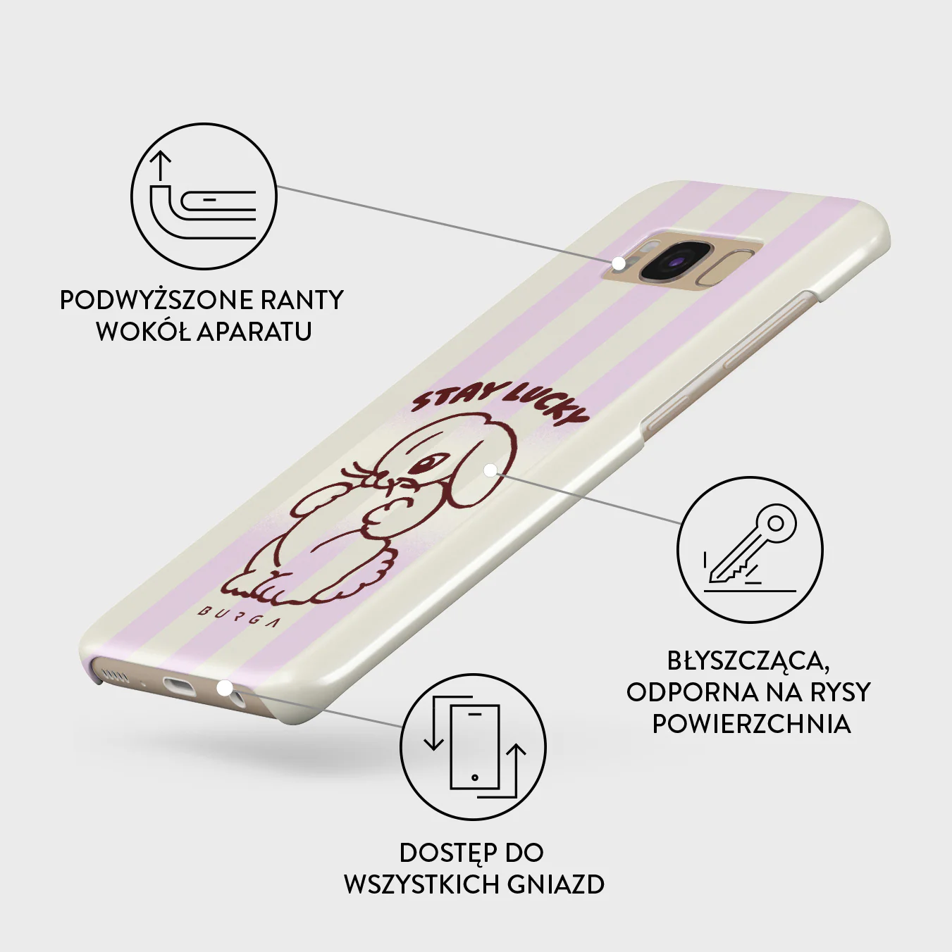Stay Lucky - Samsung Galaxy S8 Etui - Image 3