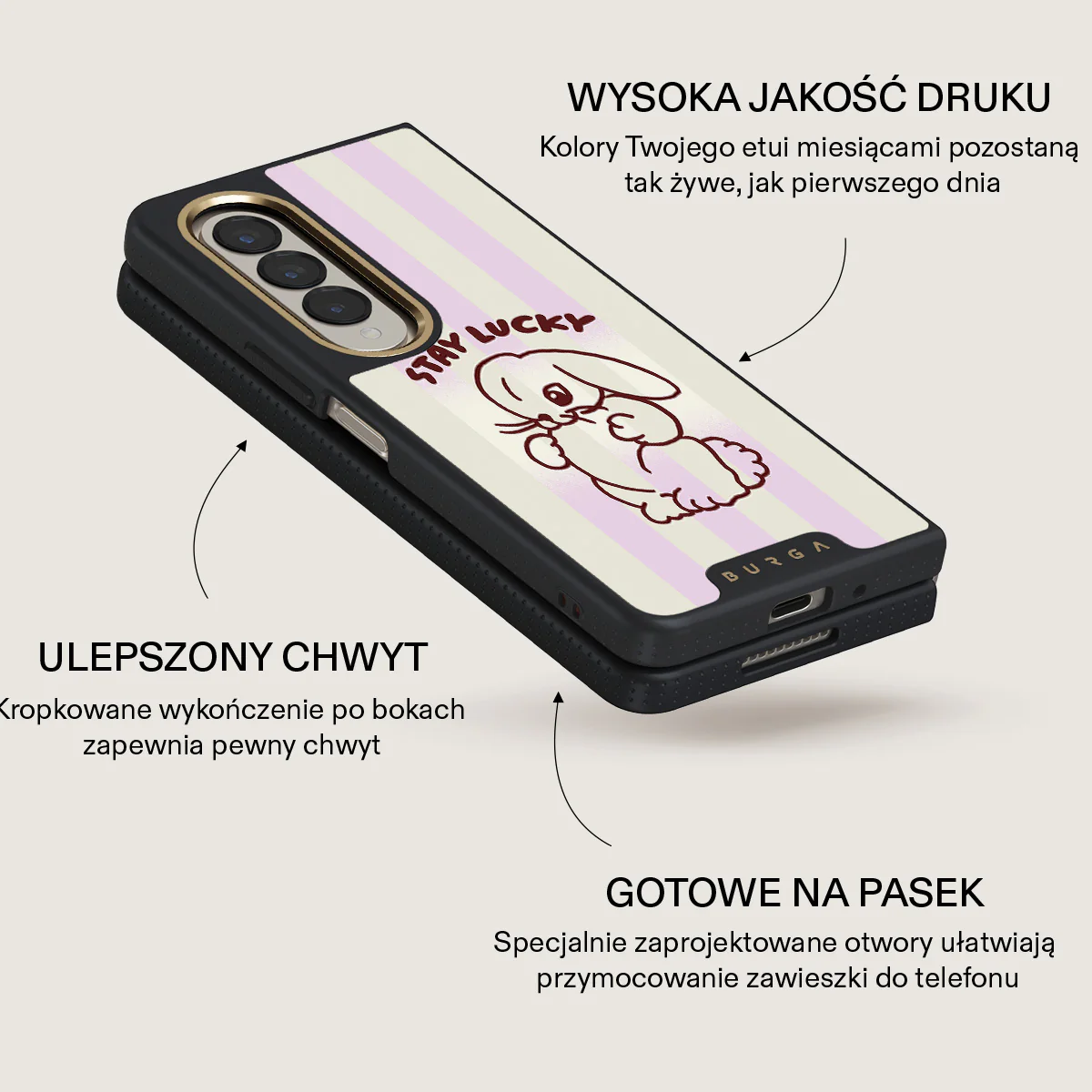 Stay Lucky - Samsung Galaxy Z Fold 4 Etui - Image 10