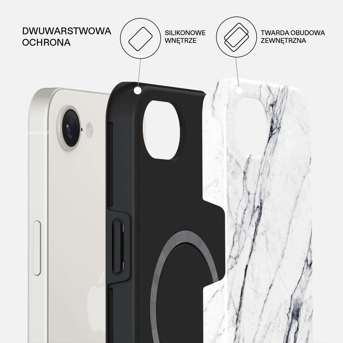 Satin White - iPhone 17e Etui - Image 2