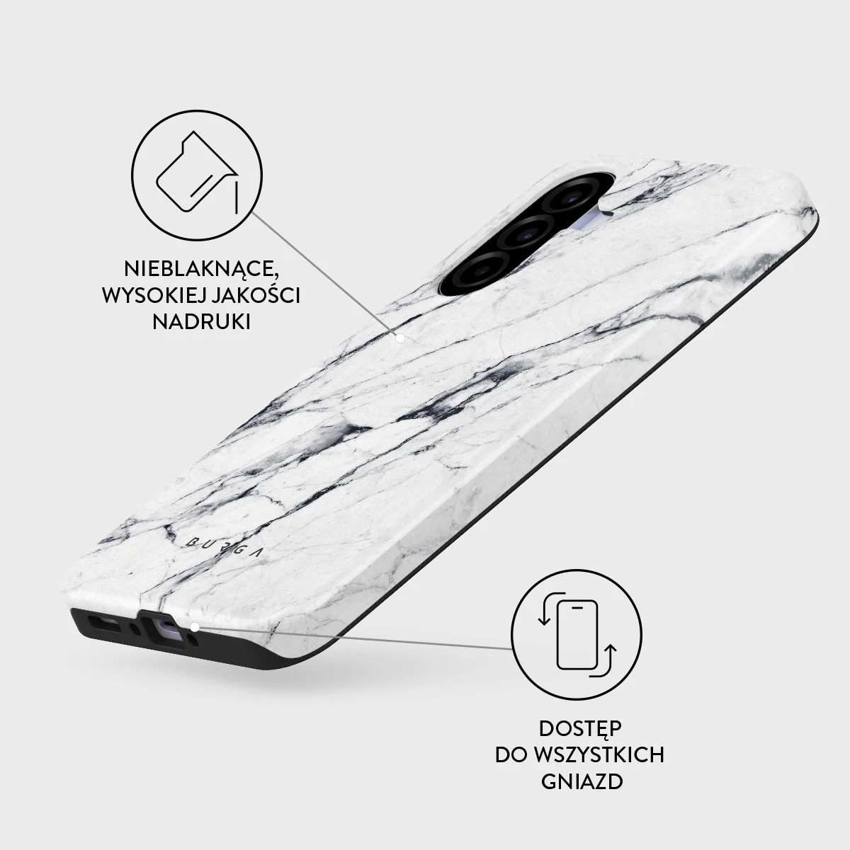 Satin White - Samsung Galaxy A37 5G Etui - Image 3
