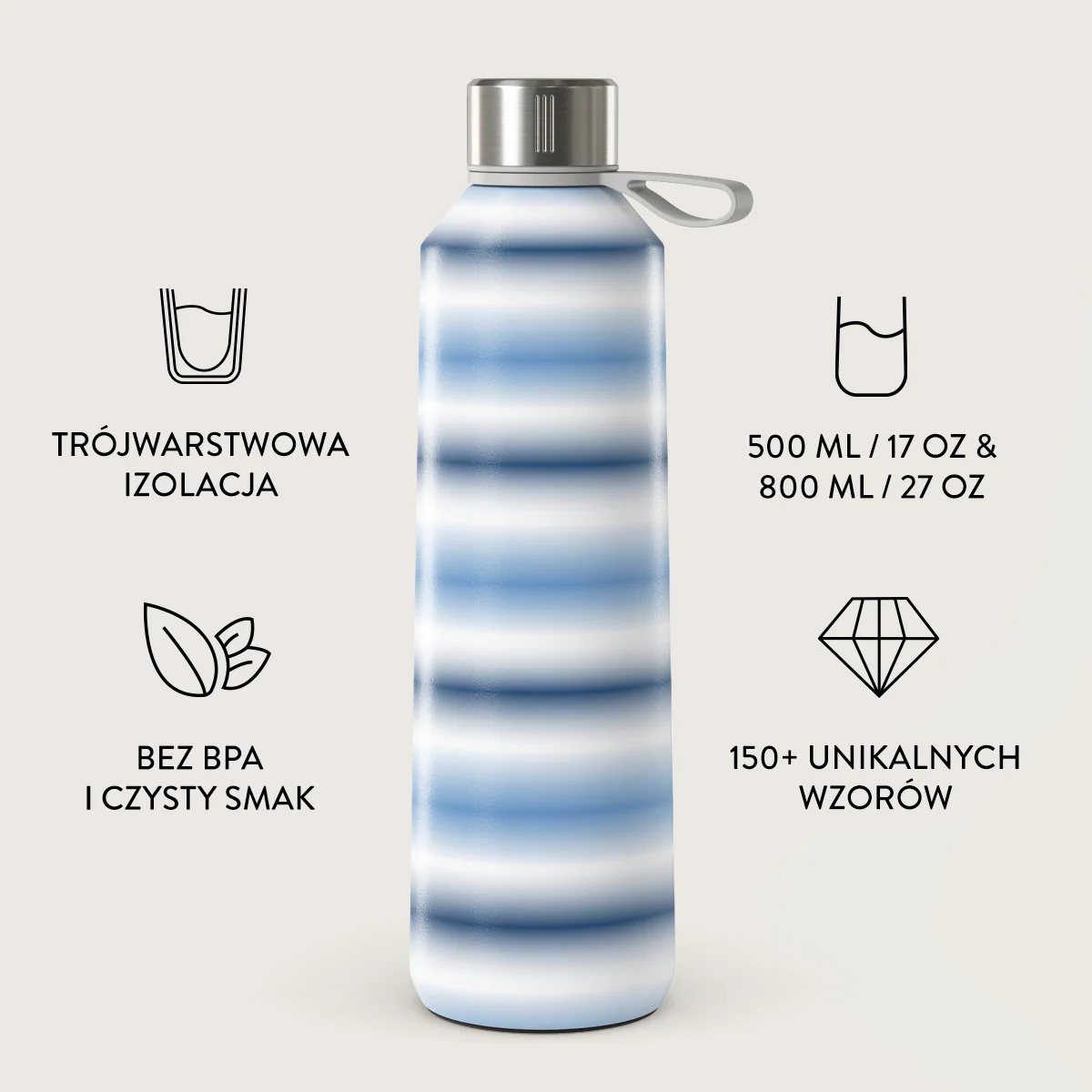 White Noise - Butelka na wodę - Image 3