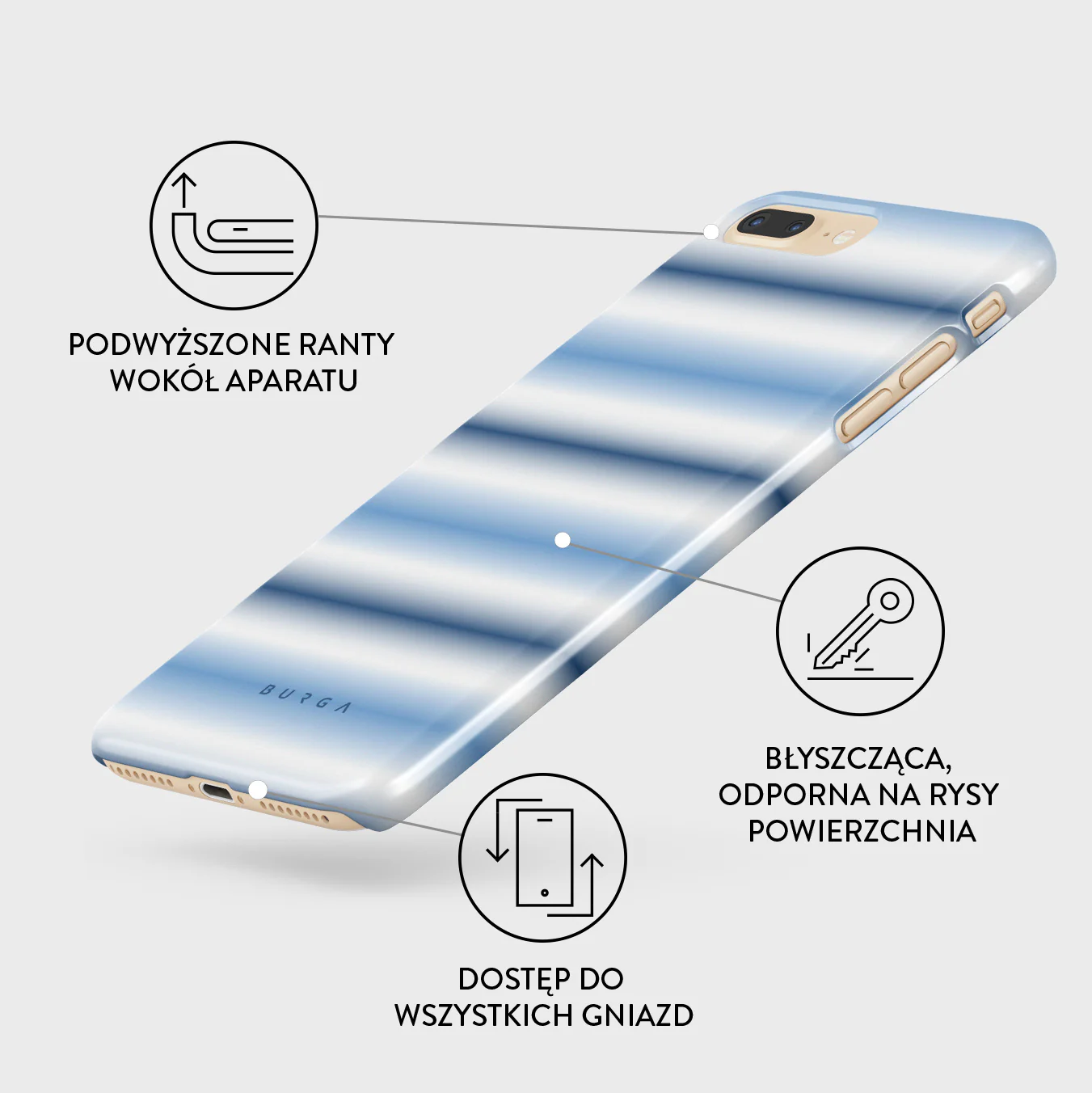 White Noise - iPhone 7 Plus / 8 Plus Etui - Image 3