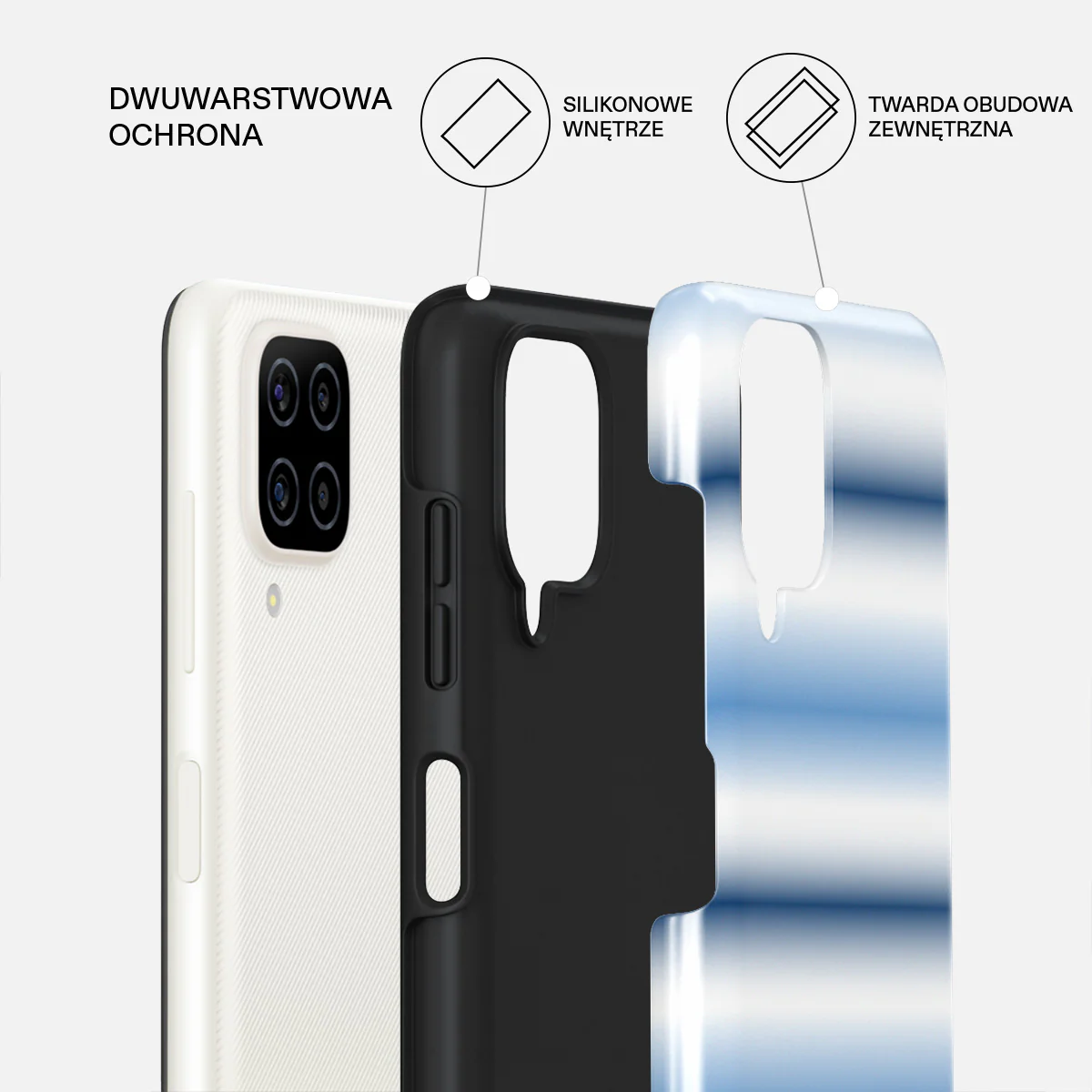 White Noise - Samsung Galaxy A12 4G Etui - Image 2