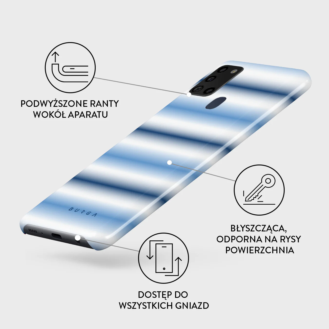 White Noise - Samsung Galaxy A21s 4G Etui - Image 3