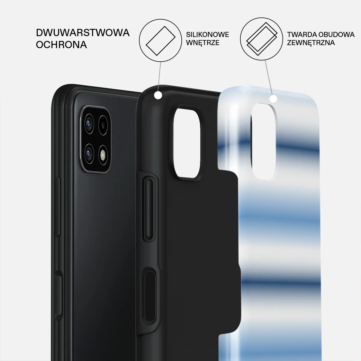 White Noise - Samsung Galaxy A22 5G Etui - Image 2