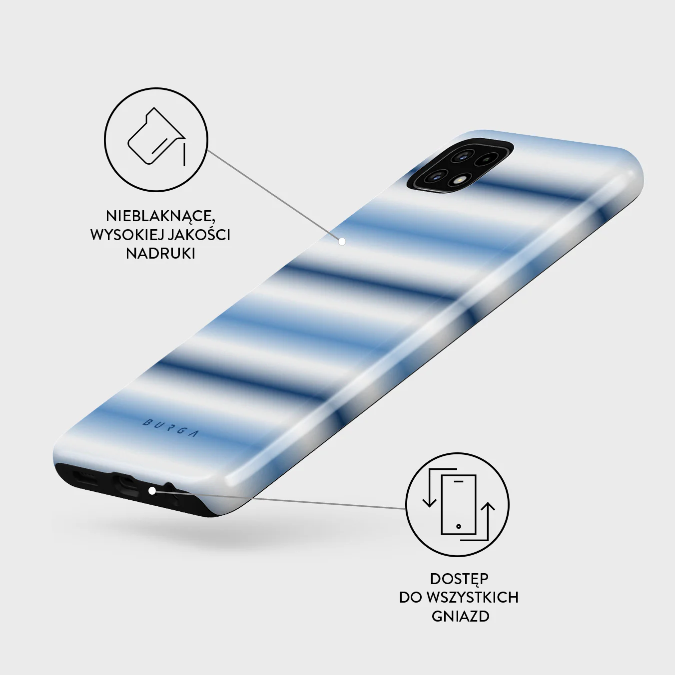 White Noise - Samsung Galaxy A22 5G Etui - Image 3