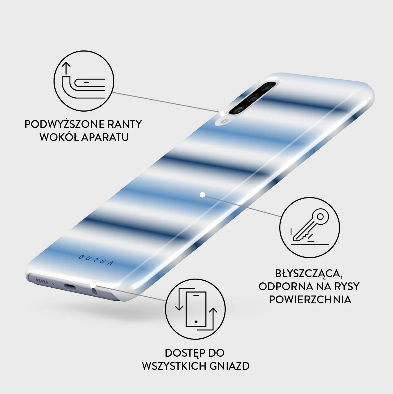 White Noise - Samsung Galaxy A50 Etui - Image 3