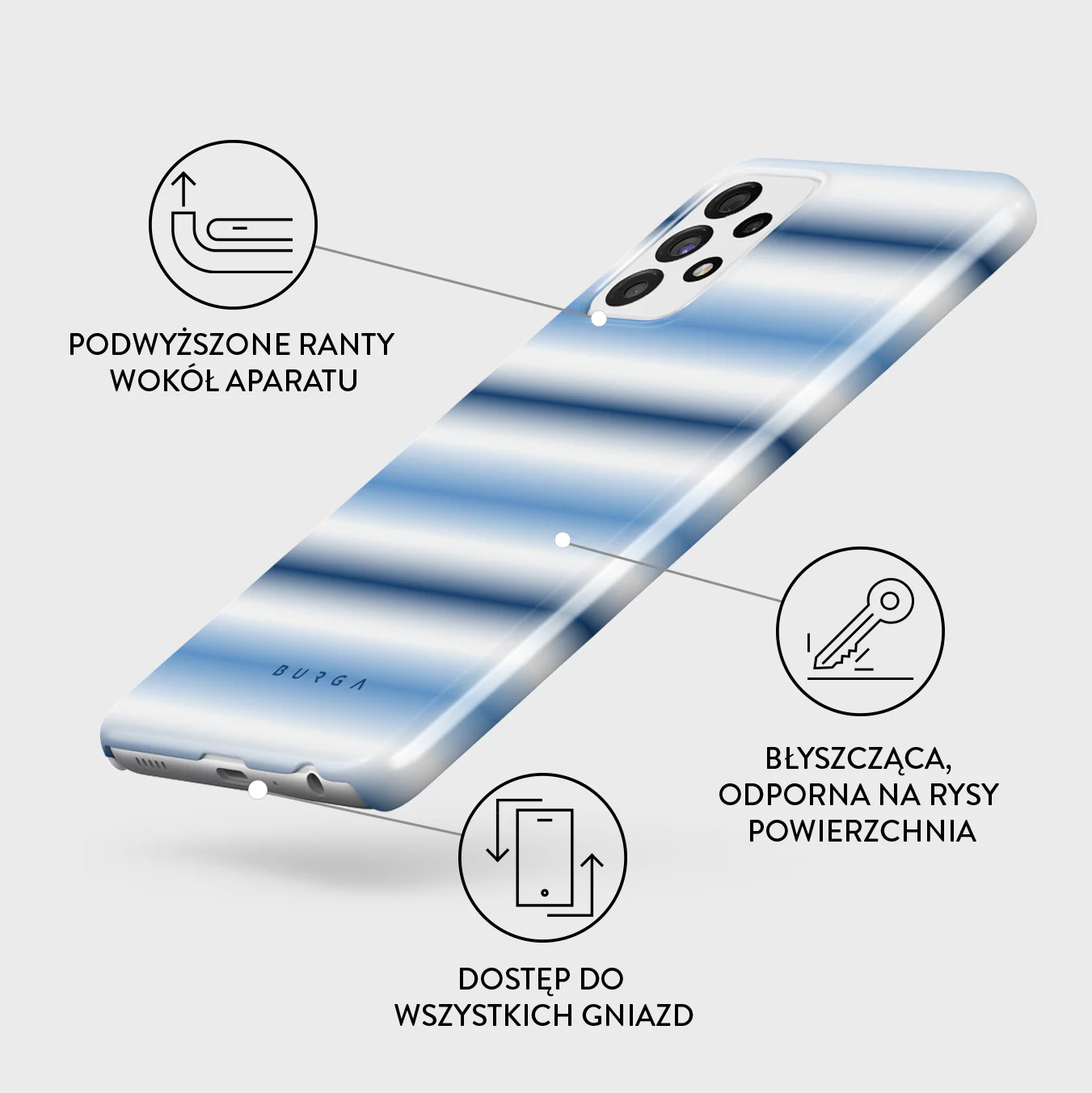 White Noise - Samsung Galaxy A72 4G / 5G Etui - Image 3