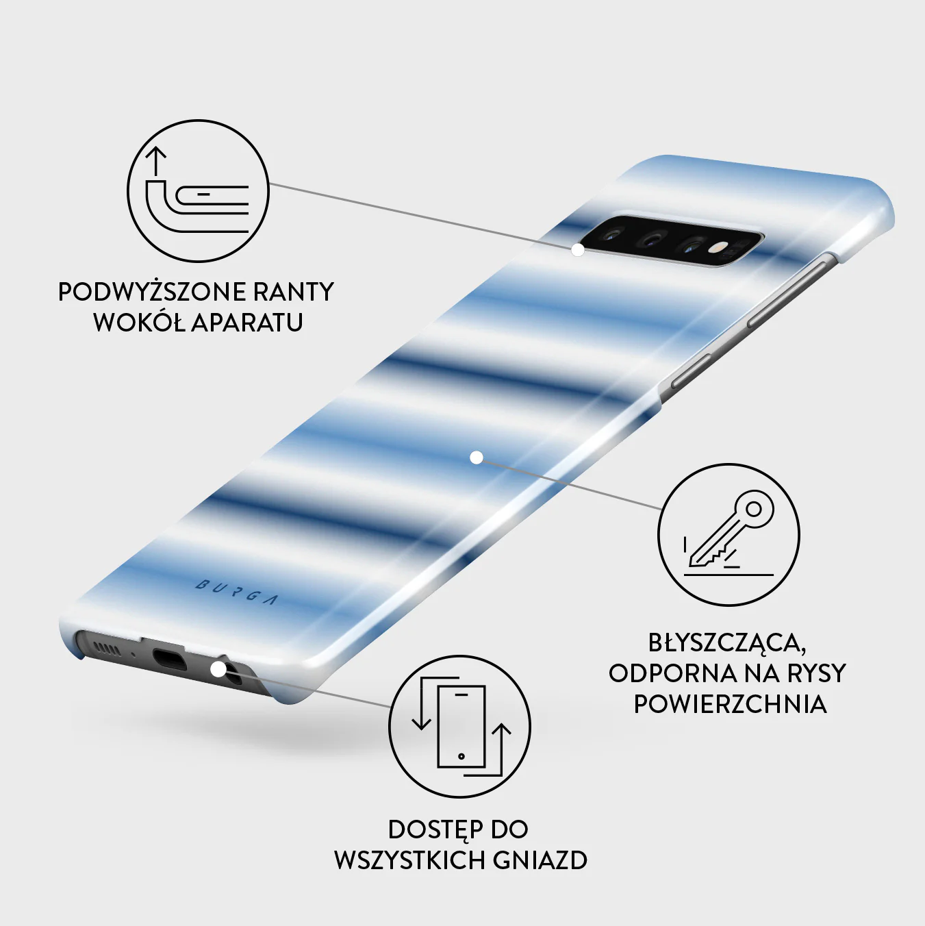 White Noise - Samsung Galaxy S10 Plus Etui - Image 3