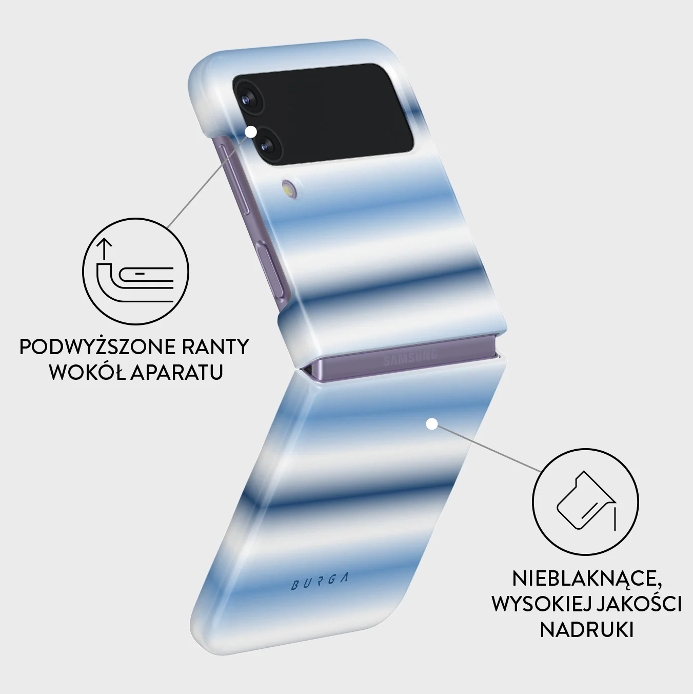 White Noise - Samsung Galaxy Z Flip 4 Etui - Image 3