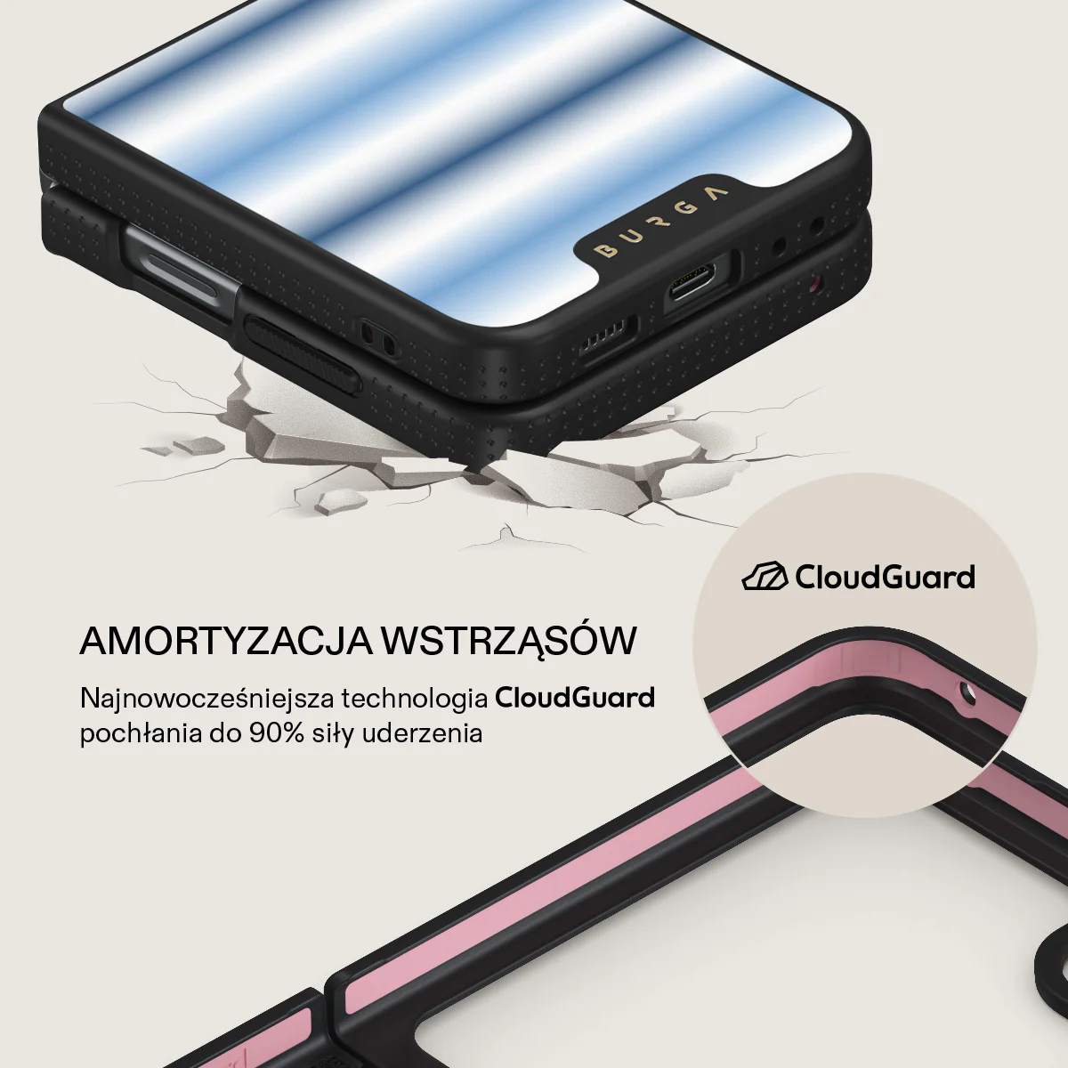White Noise - Samsung Galaxy Z Flip 5 Etui - Image 10