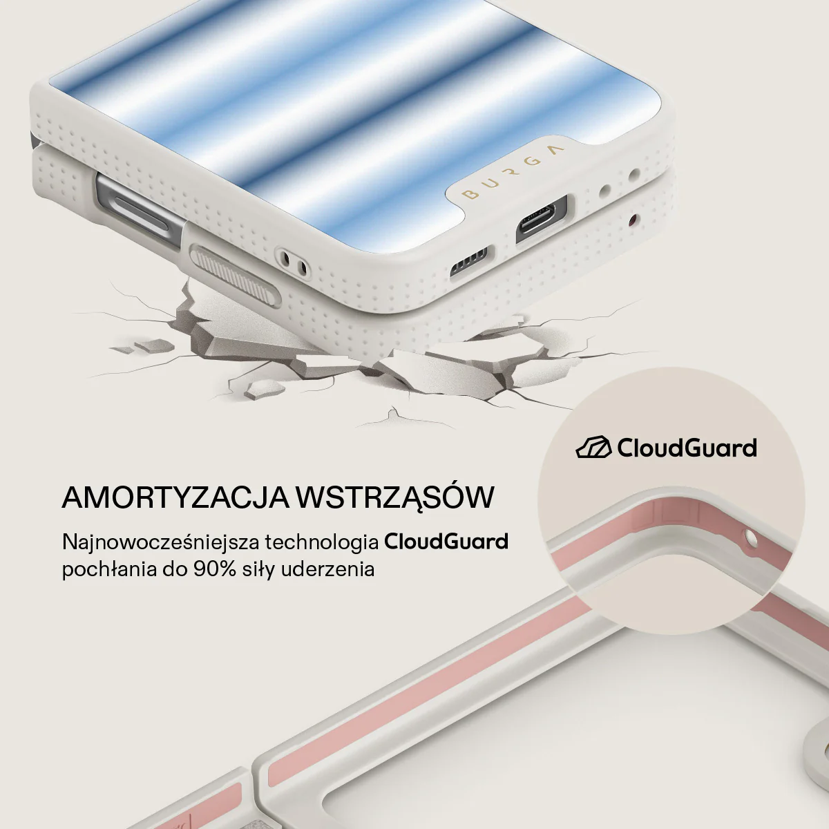 White Noise - Samsung Galaxy Z Flip 5 Etui - Image 24