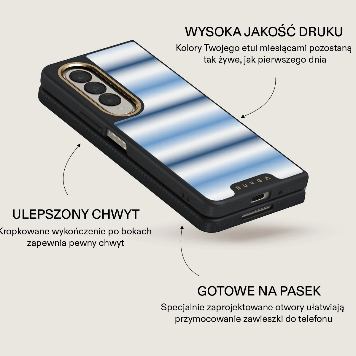 White Noise - Samsung Galaxy Z Fold 4 Etui - Image 10