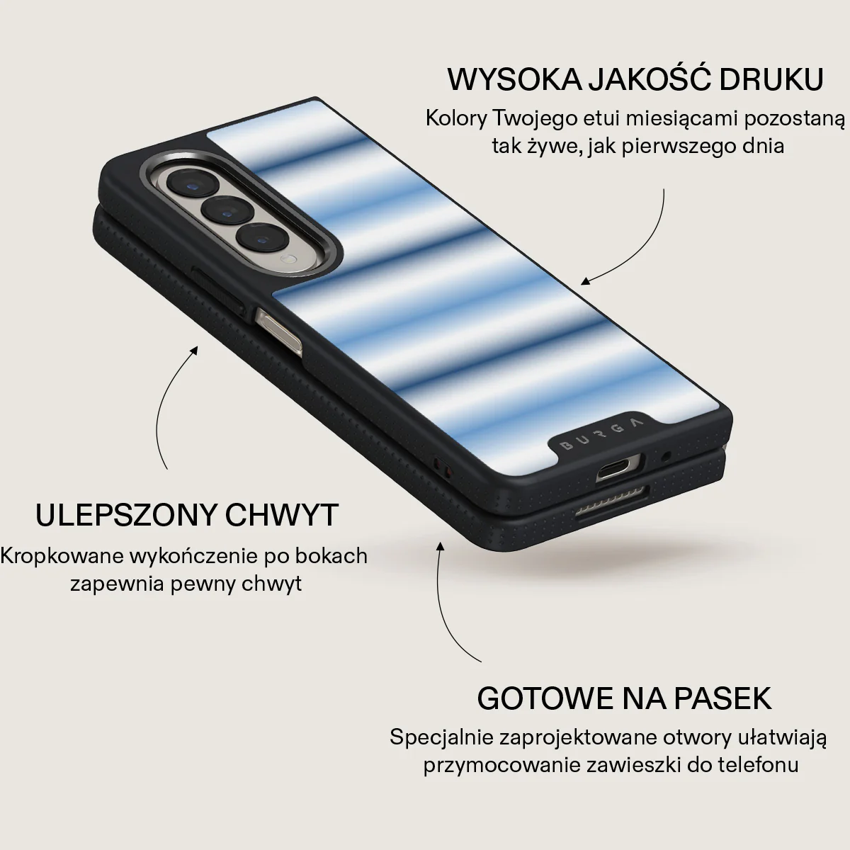 White Noise - Samsung Galaxy Z Fold 4 Etui - Image 17