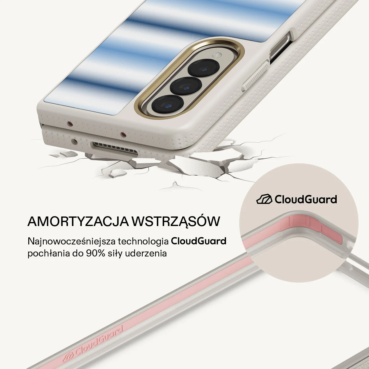 White Noise - Samsung Galaxy Z Fold 4 Etui - Image 22