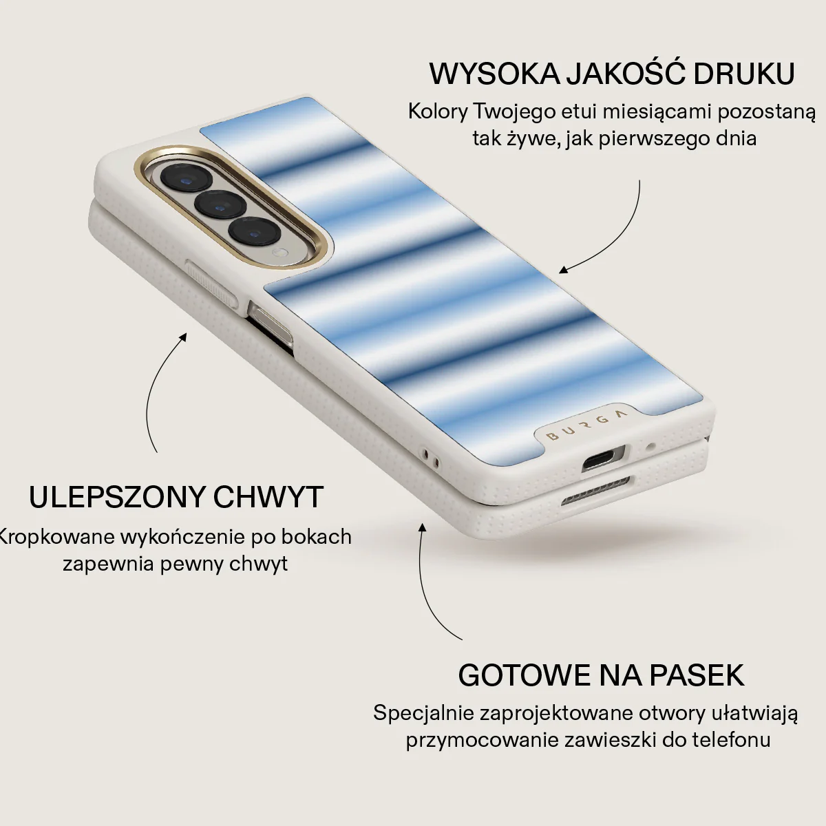 White Noise - Samsung Galaxy Z Fold 4 Etui - Image 24
